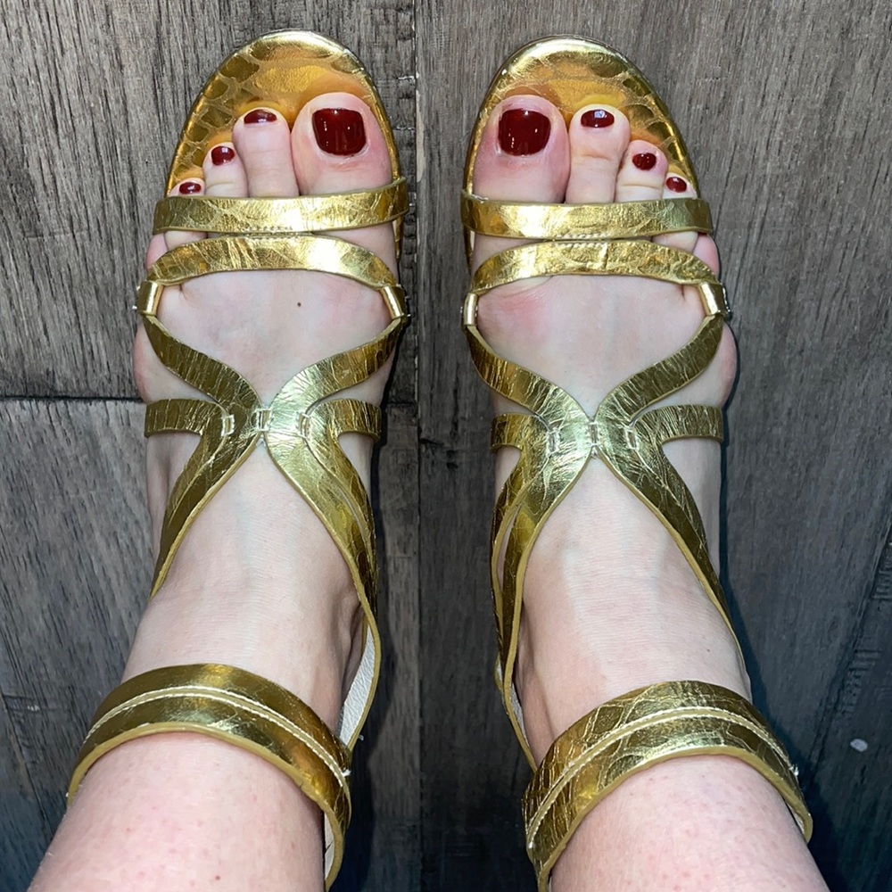 MICHAEL MICHAEL KORS 6.5 high heel Sandals color Gold